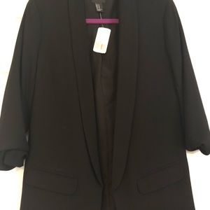NEW forever 21 long line Black blazer